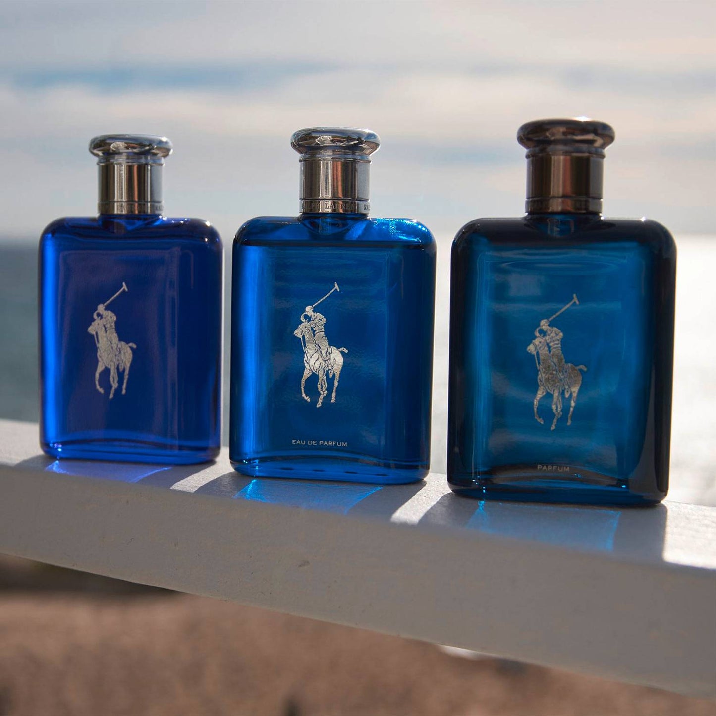 RALPH LAUREN Trio Perfumes Polo Blue EDT 40ML + EDP 40ML + Parfum 40ML