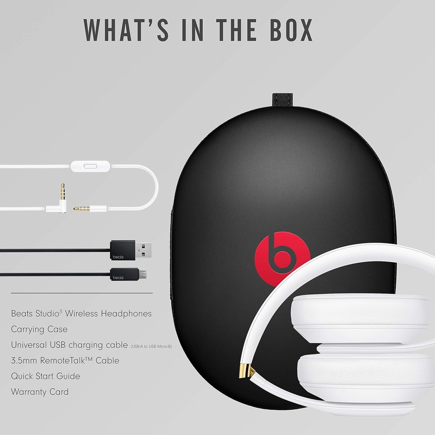 Beats Studio3 Over-Ear Wireless Headphones - White