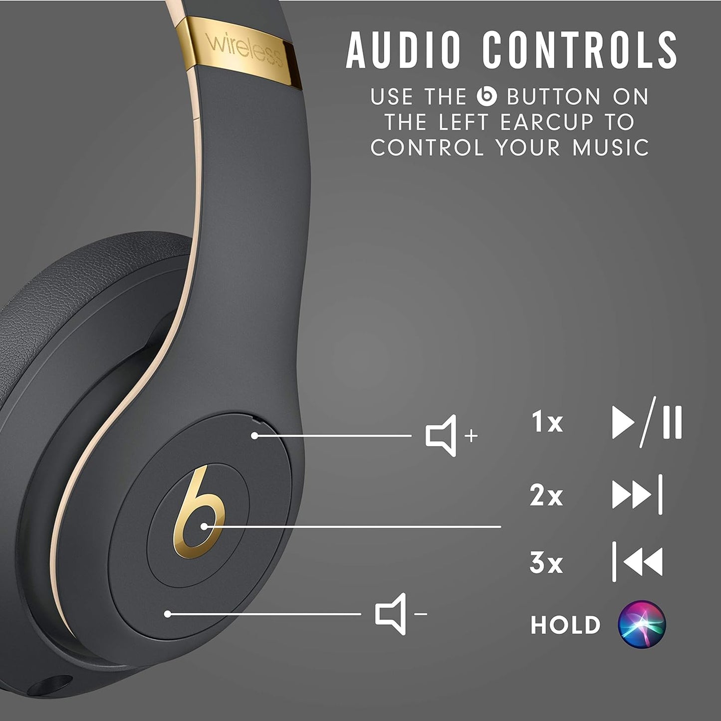 Beats Studio3 Over-Ear Wireless Headphones - Shadow Grey