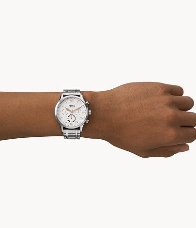 Fossil Fenmore Multifunction Stainless Steel Couple Watch Gift Set