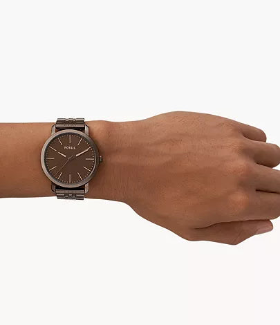 Fossil Three-Hand Brown Stainless Steel Watch