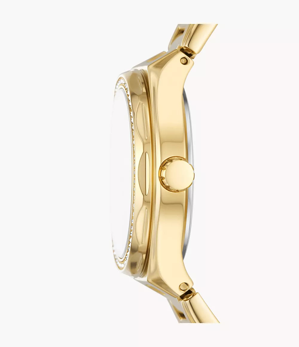 Fossil Eevie Three-Hand Date Gold-Tone Stainless Steel Watch