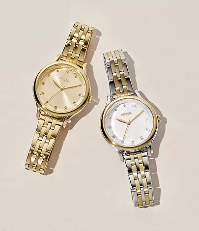 Fossil Laney Three-Hand Two-Tone Stainless Steel Watch