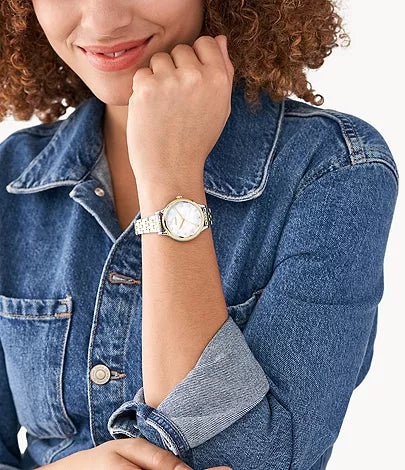 Fossil Laney Three-Hand Two-Tone Stainless Steel Watch