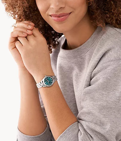 Fossil Green Dail Stainless Steel Watch