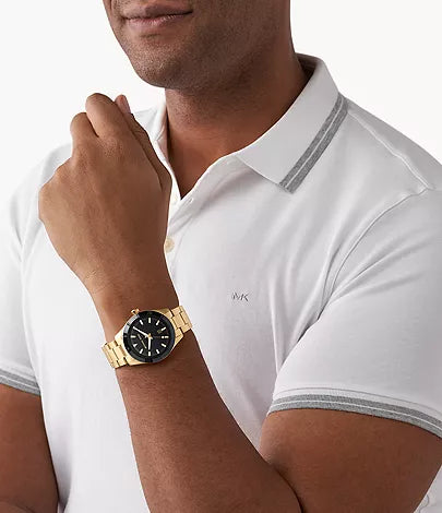 Michael Kors Three - Hand Gold Tone Watch