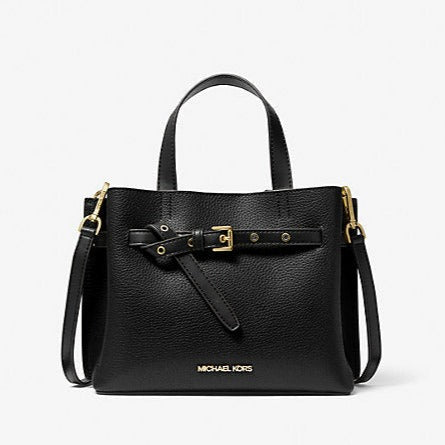Michael Kors Emilia Small Logo Black Satchel