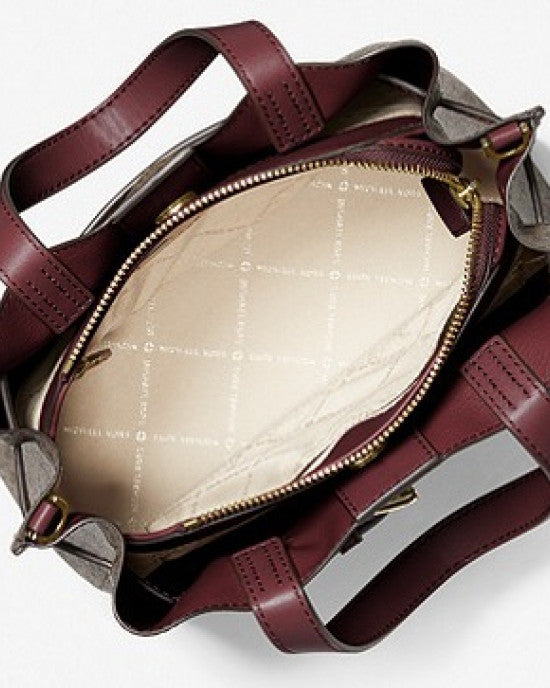 Michael Kors Emilia Small Logo Brown Satchel