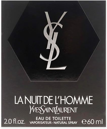 Yves Saint Laurent La Nuit De L'Homme for Men Eau De Toilette Spray 2.0-Ounce/60 Ml