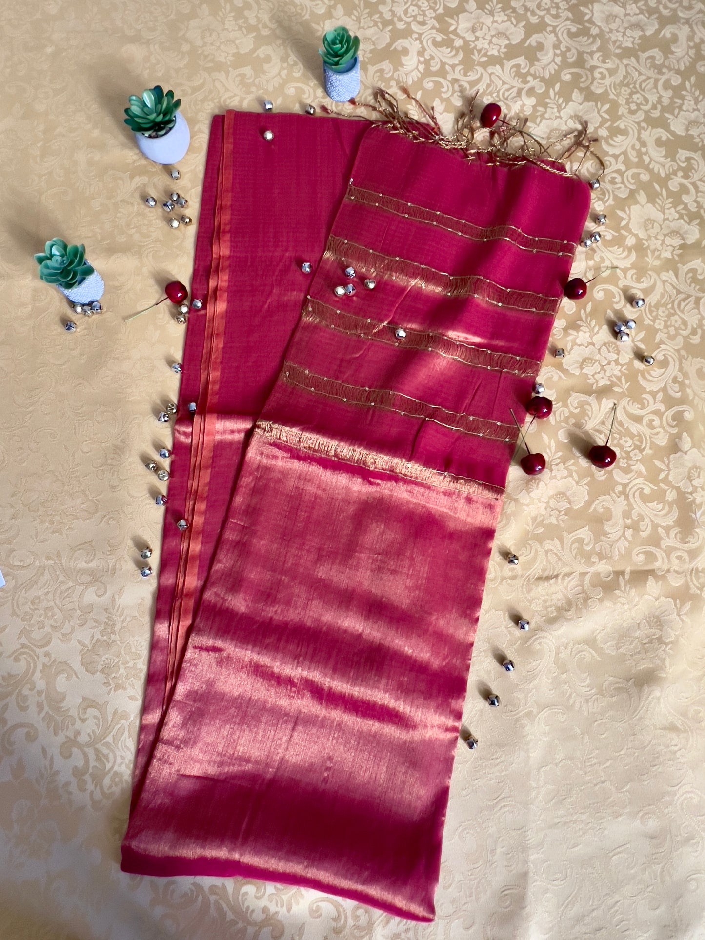 Modal Silk Saree with Zari Weave