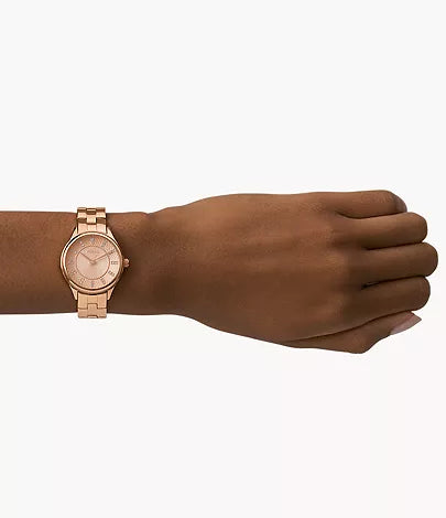 Fossil Modern Sophisticate Three-Hand Rose Gold-Tone Stainless Steel Watch