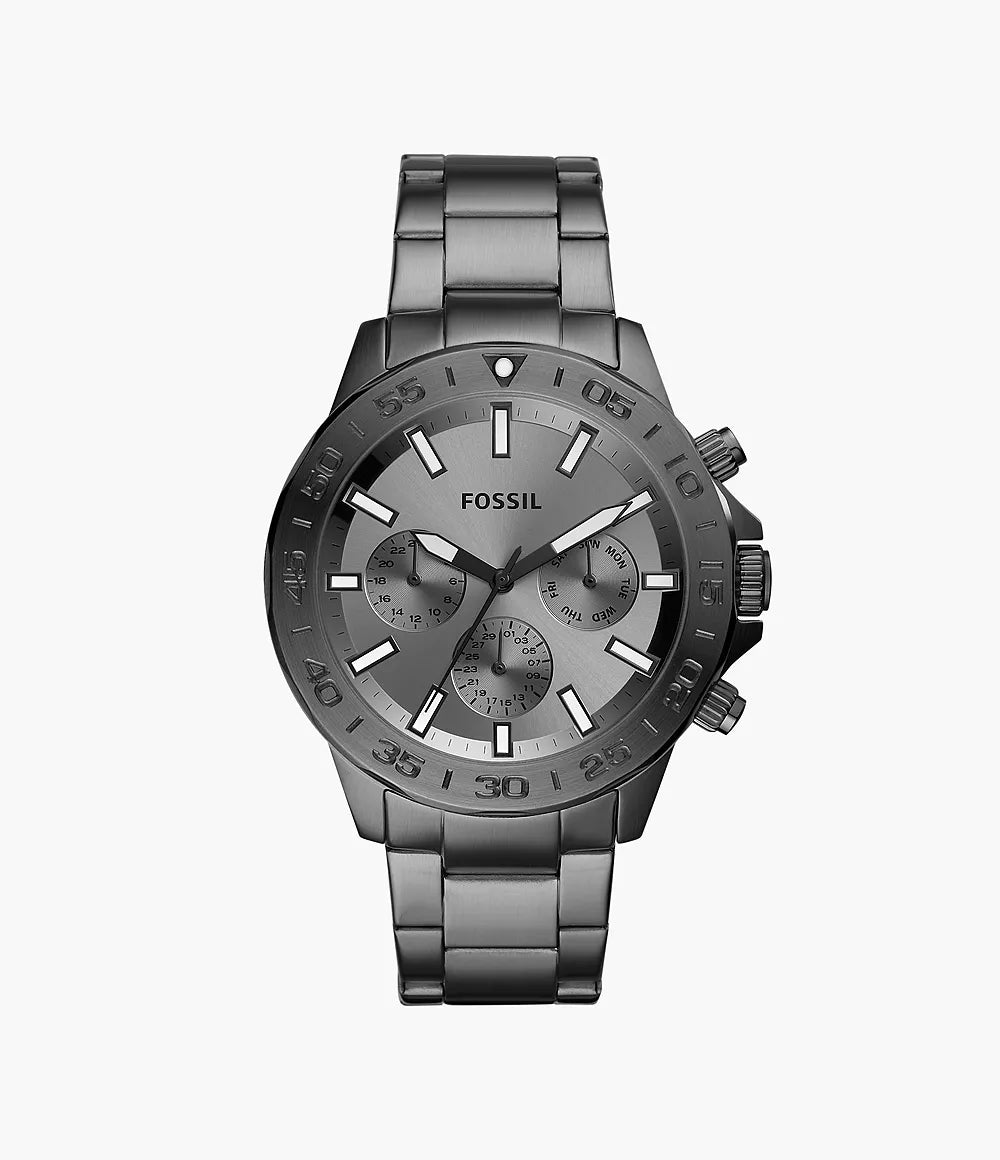Fossil Bannon Multifunction Smoke Stainless Steel Watch