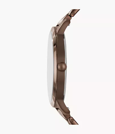 Fossil Three-Hand Brown Stainless Steel Watch
