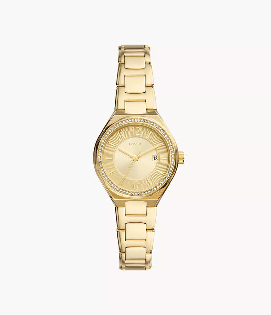 Fossil Eevie Three-Hand Date Gold-Tone Stainless Steel Watch