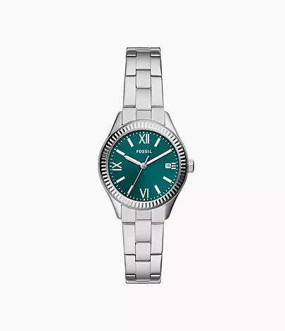 Fossil Green Dail Stainless Steel Watch
