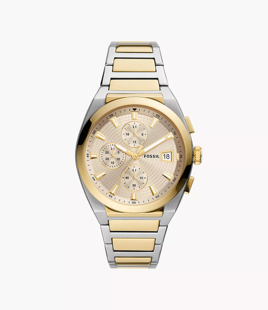 Fossil Everett Chronograph Two-Tone Stainless Steel Watch