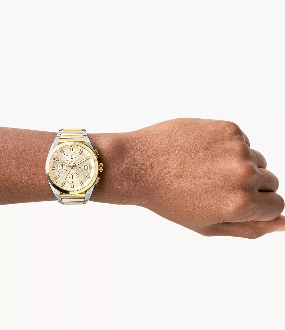 Fossil Everett Chronograph Two-Tone Stainless Steel Watch