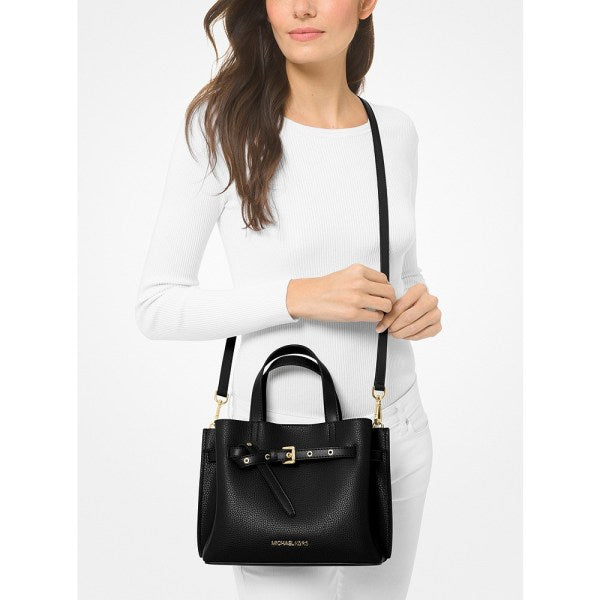 Michael Kors Emilia Small Logo Black Satchel