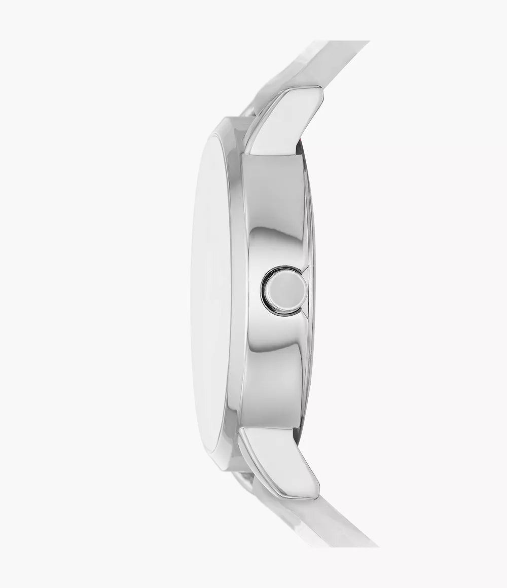 DKNY Soho Three-Hand Clear Polyurethane Watch