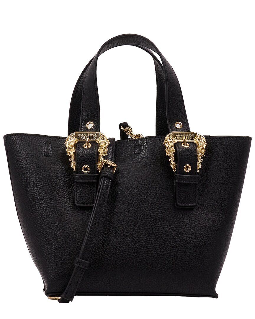 Versace Jeans Couture baroque-buckle Black tote bag